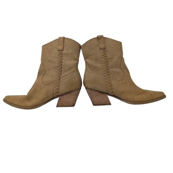 DV Dolce Vita 8.5 Tan Koolson Western Booties Camel Boho Cowboy Boots - Picture 4 of 11
